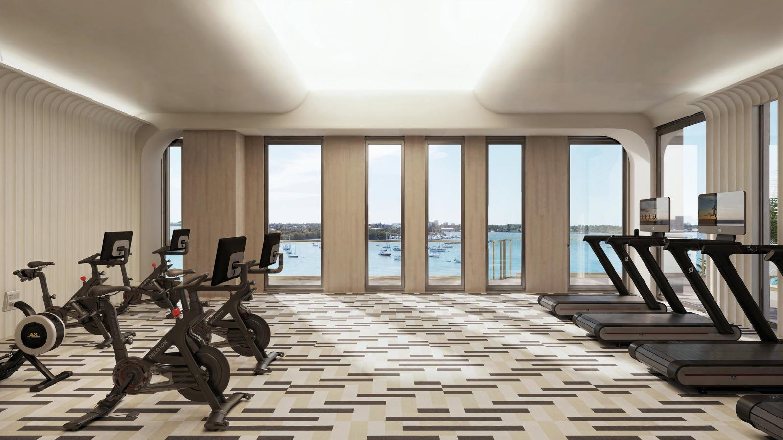 Tula Residences, academia com vista para a baía de Miami